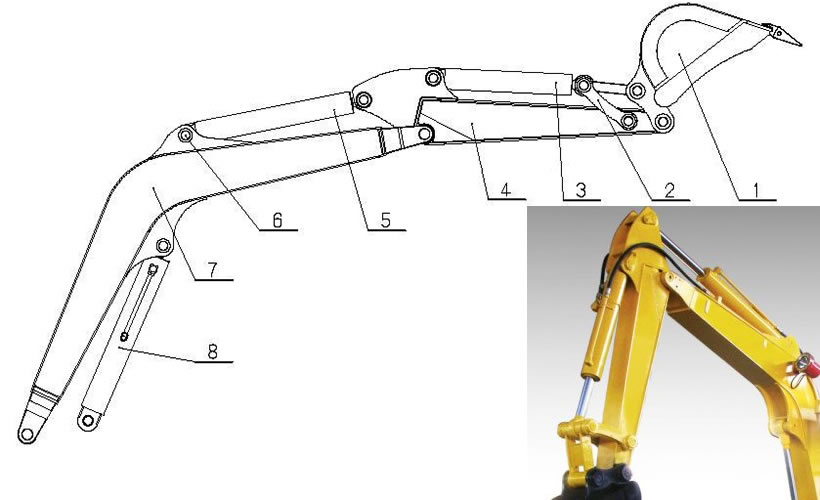 Чертежи стрелы экскаватора