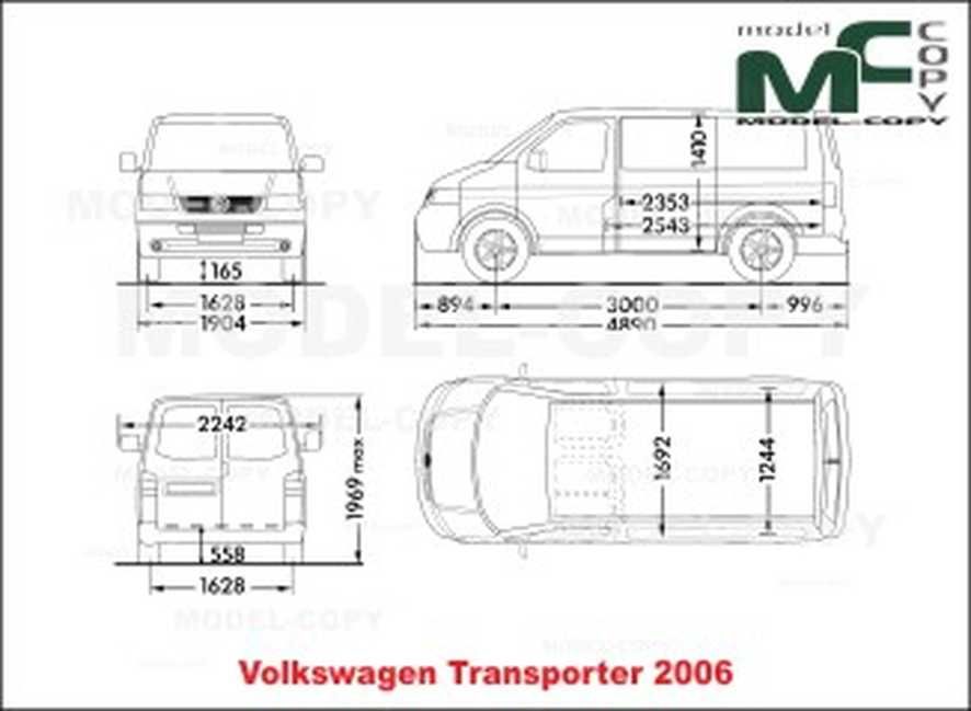 Габаритные размеры фольксваген транспортер