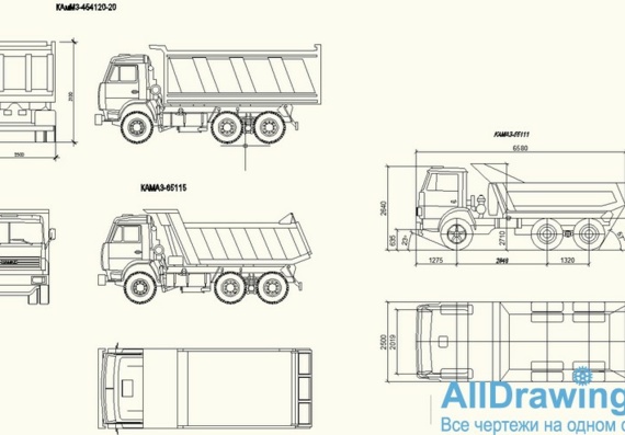 Чертеж кузова самосвала