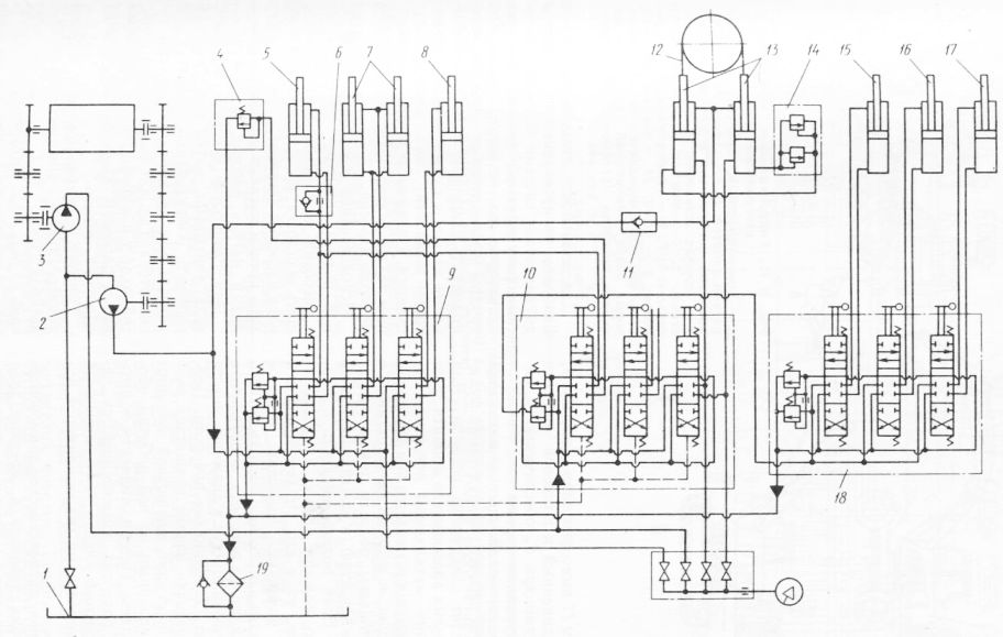 Схема гидросистема юмз 6