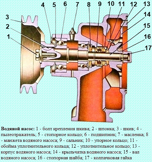 Схема помпы уаз