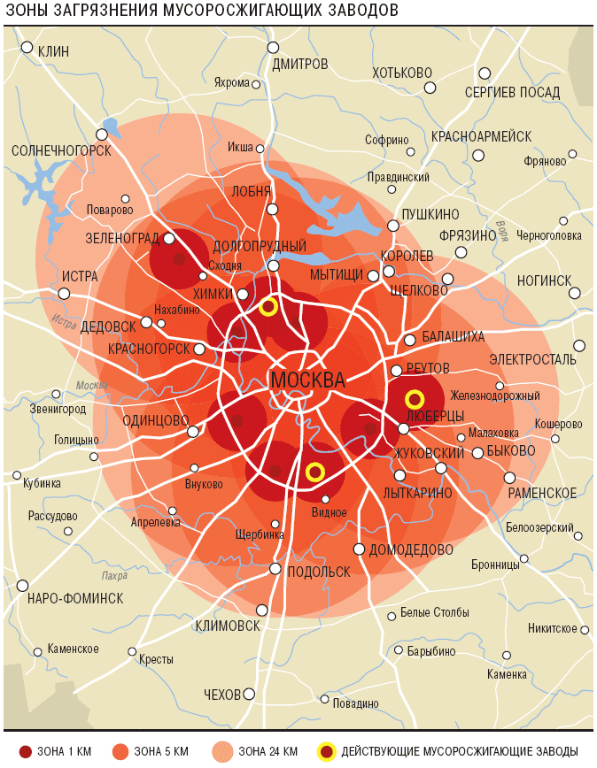 Карта свалок подмосковья