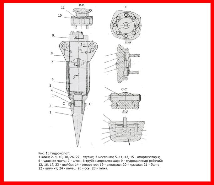 Гидромолот импульс 120 схема устройства