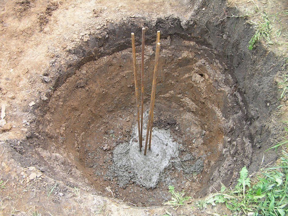  выкопать глубокую узкую яму:  выкопать яму под столб, какой .