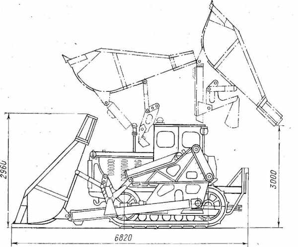 Схема одноковшового погрузчика