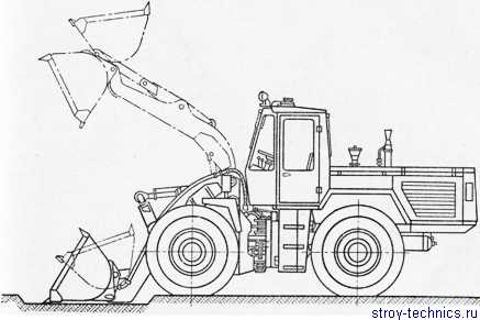 Схема одноковшового погрузчика
