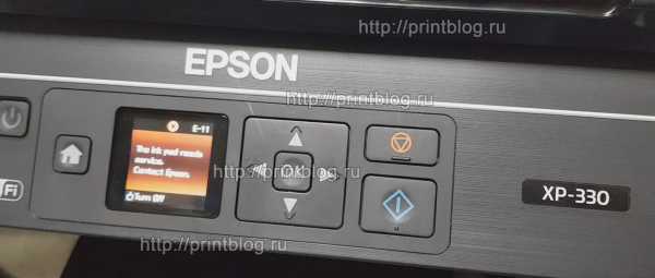 Ошибка е11 в принтере epson