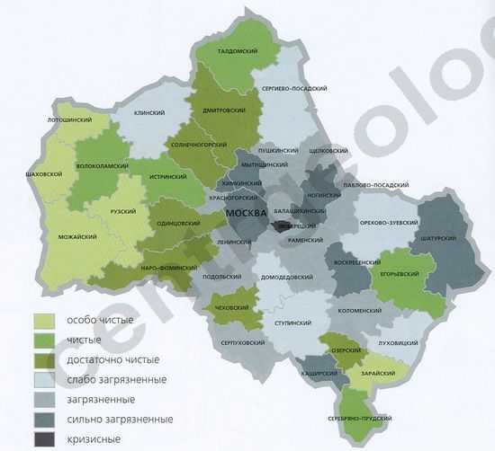 Карта свалок московской области